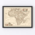 Vintage Africa Map 1658