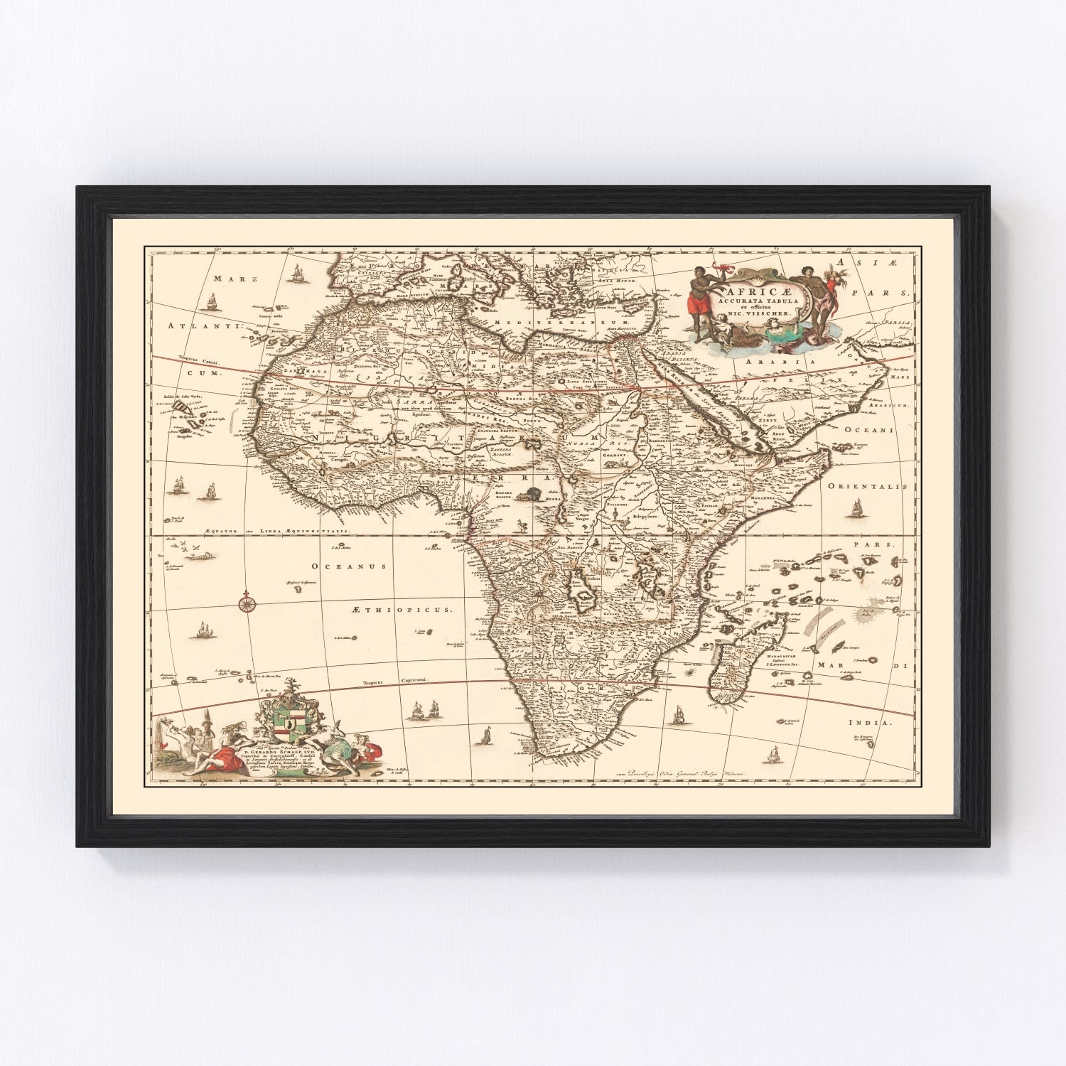Vintage Africa Map 1658