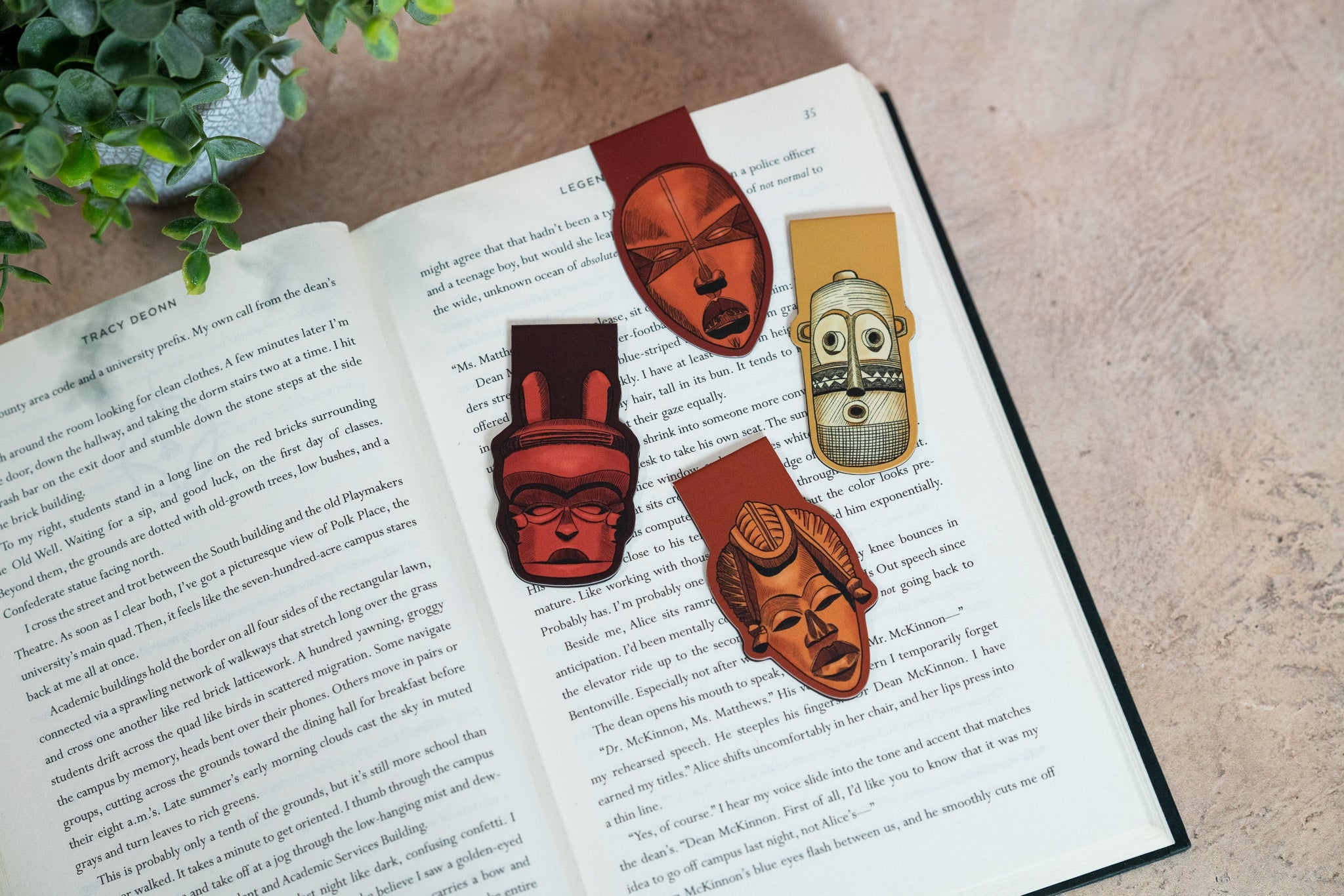 Magnetic Bookmark - African Masks (Tribal)
